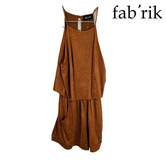 fab'rik Women's Spaghetti Strap Short Jumpsuit Sleeveless‎ Flowy Romper - Picture 1 of 7